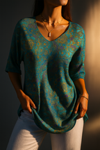 Bérangère™ — Blouse fluide élégante à imprimé raffiné