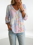 Maréline™ — Blouse florale élégance douce naturelle