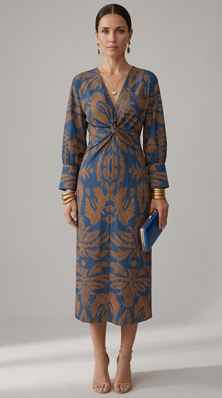 Julieta | Robe midi imprimée